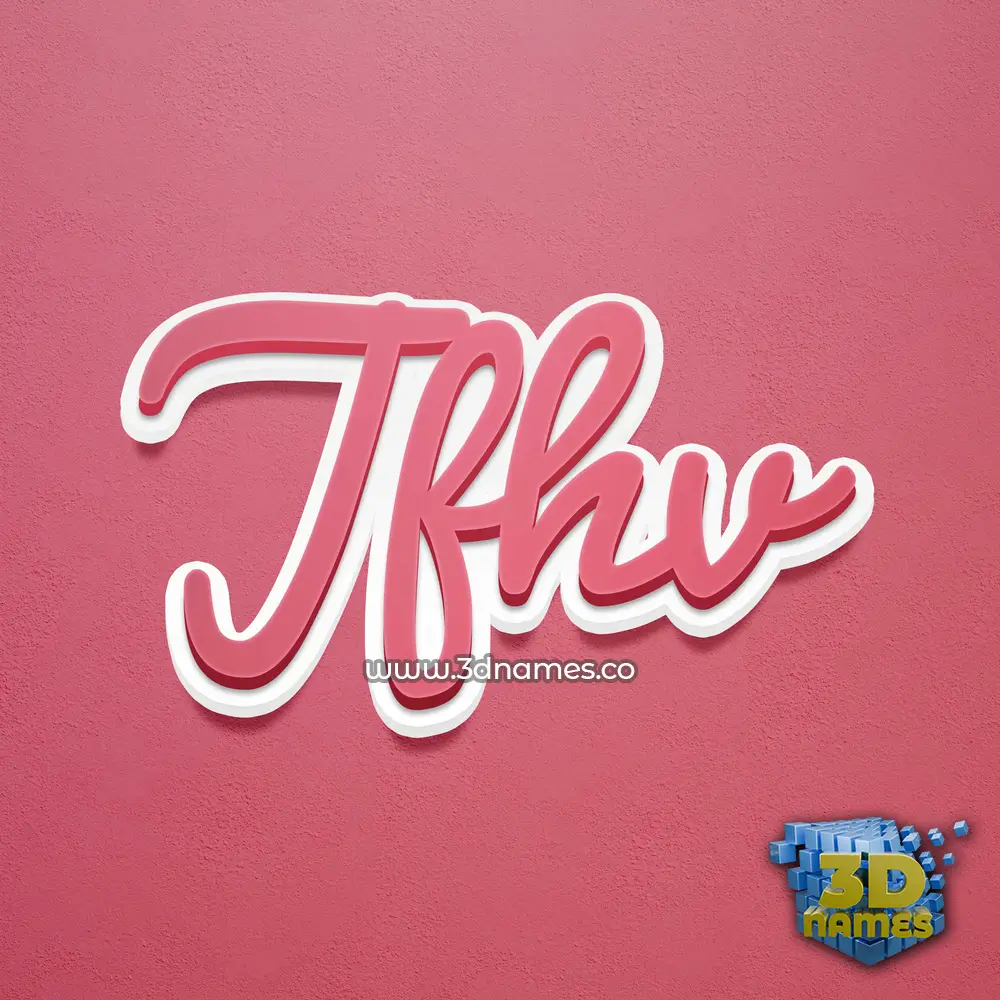 jfhv in Red Scribble style - 3D name wallpaper