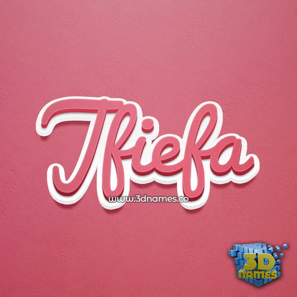 jfiefa in Red Scribble style - 3D name wallpaper