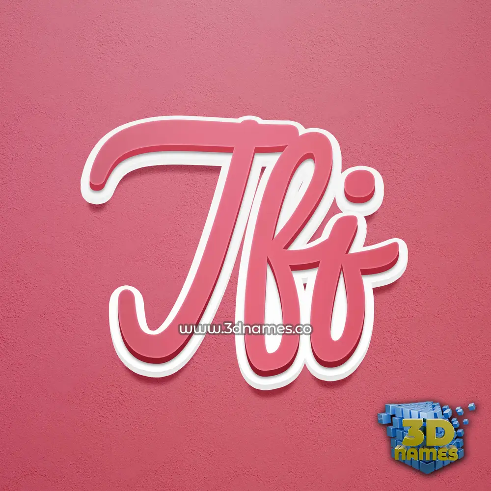 jfj in Red Scribble style - 3D name wallpaper