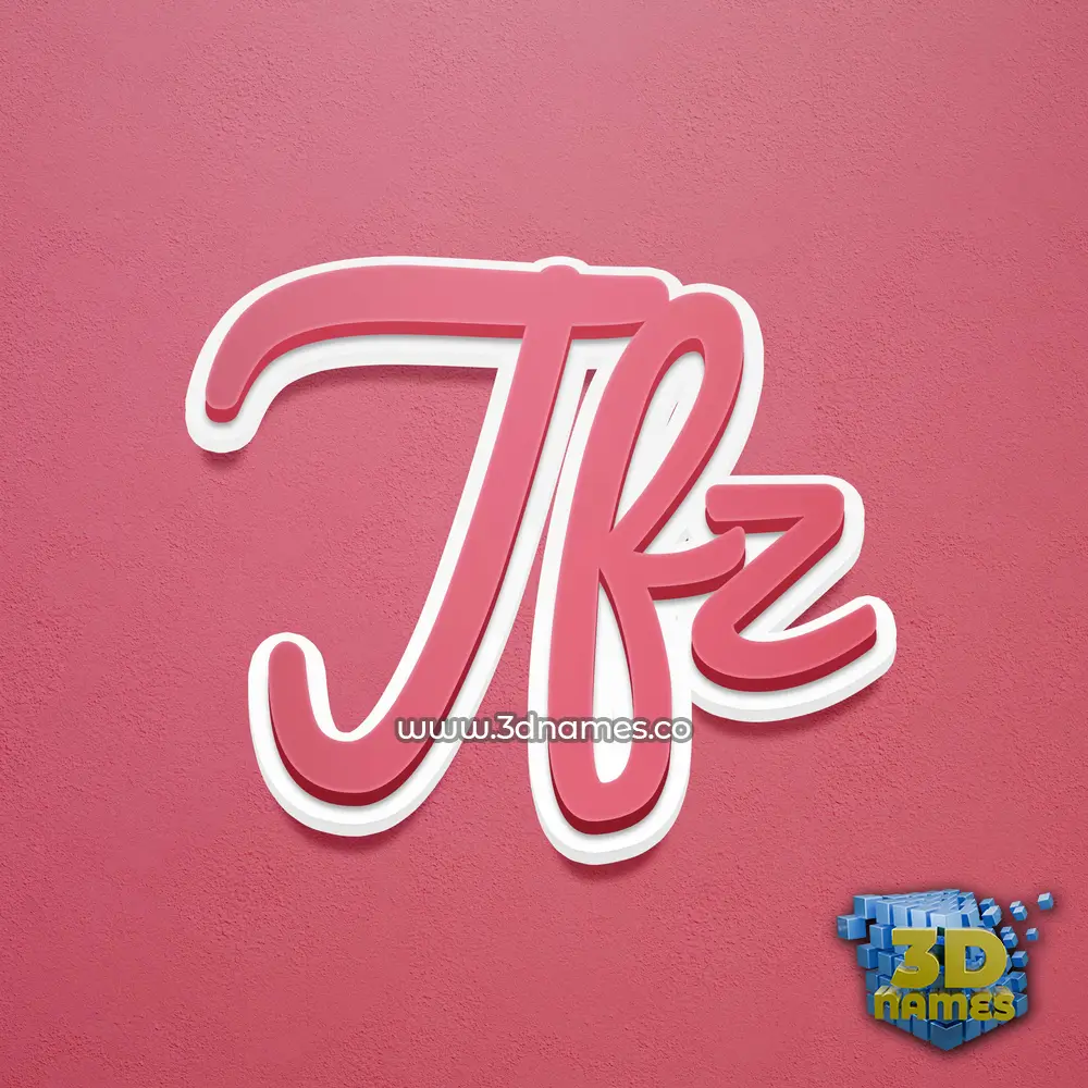jfz in Red Scribble style - 3D name wallpaper
