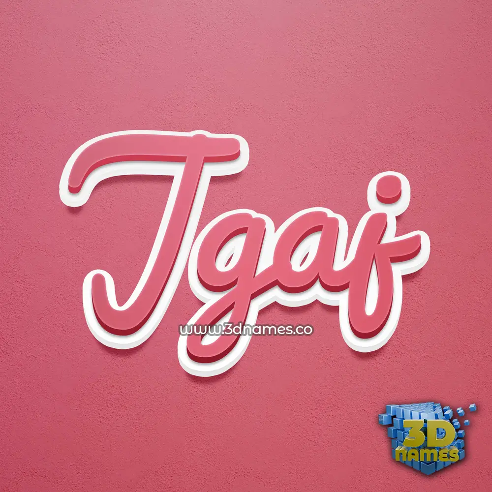 jgaj in Red Scribble style - 3D name wallpaper