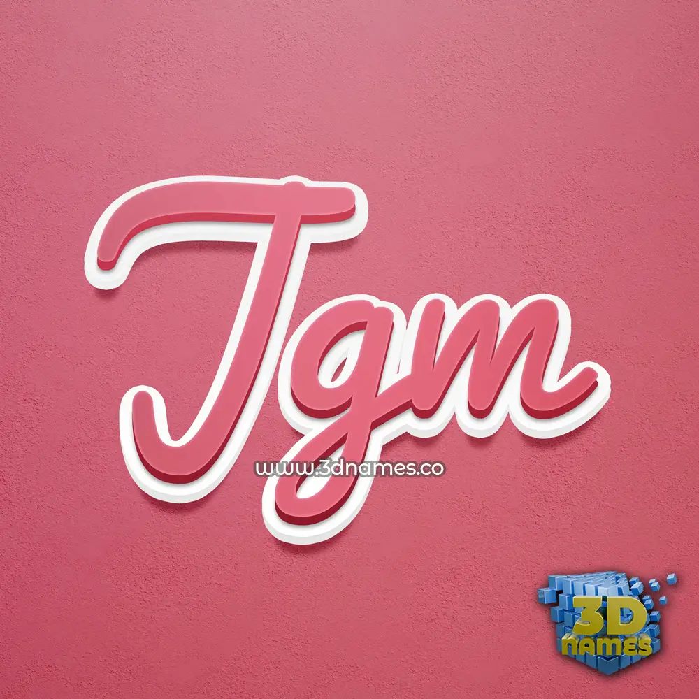 jgm in Red Scribble style - 3D name wallpaper