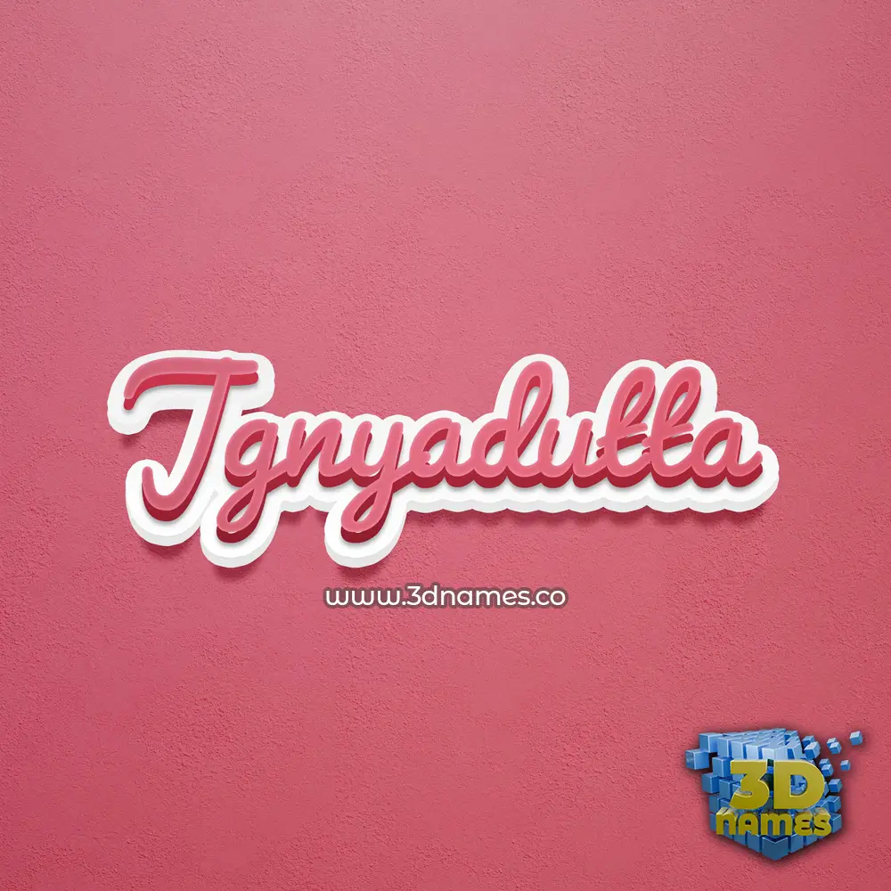 jgnyadutta in Red Scribble style - 3D name wallpaper