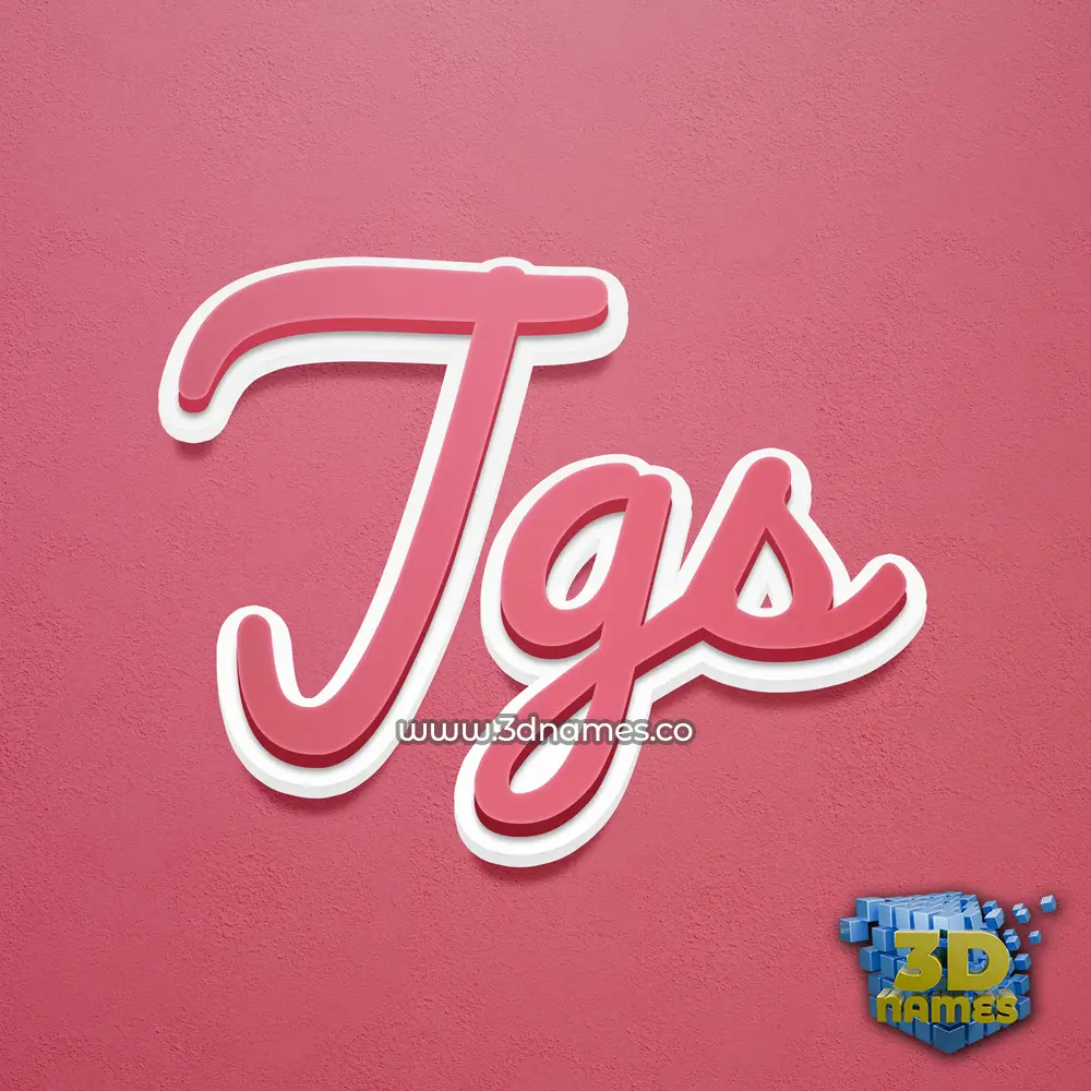 jgs in Red Scribble style - 3D name wallpaper