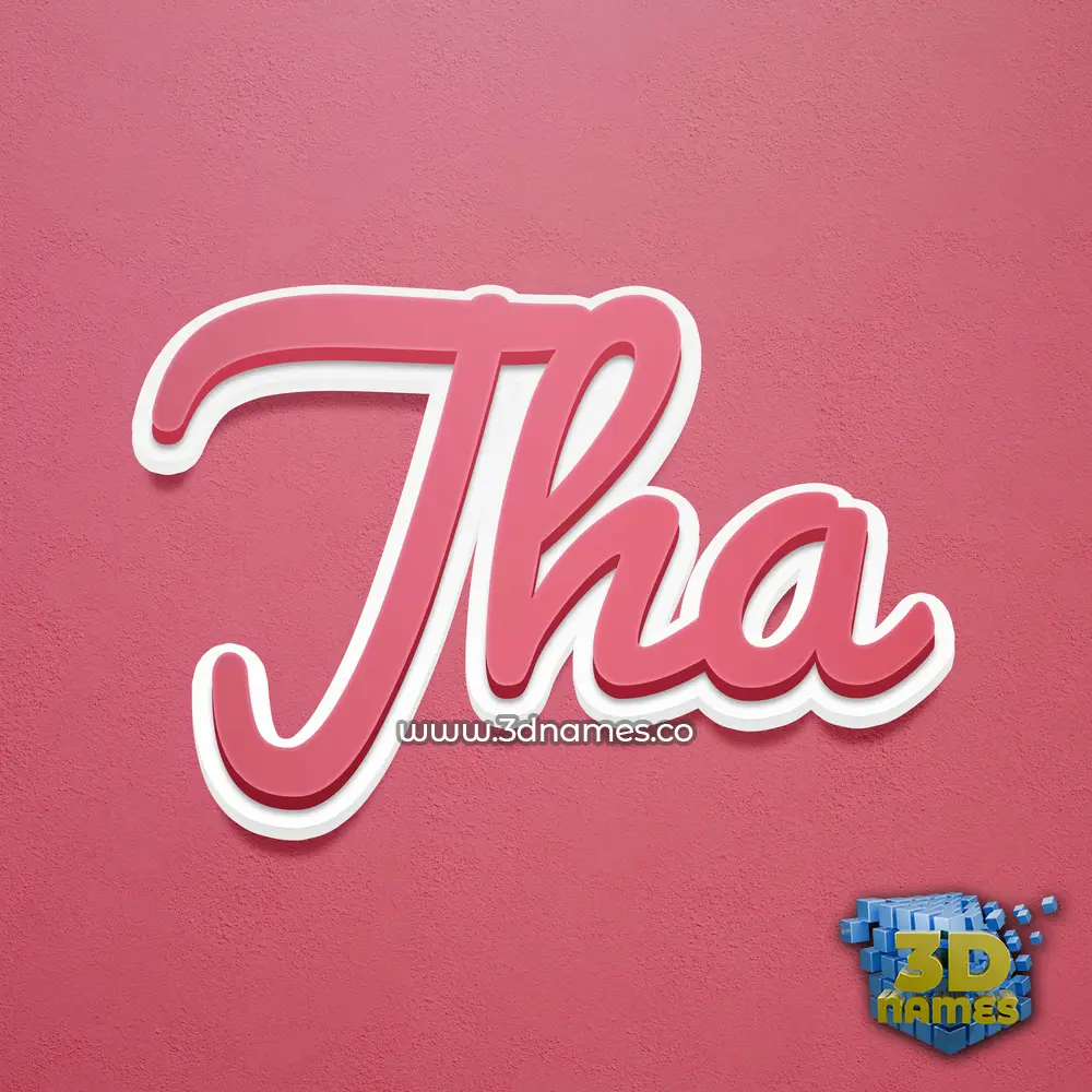 jha in Red Scribble style - 3D name wallpaper
