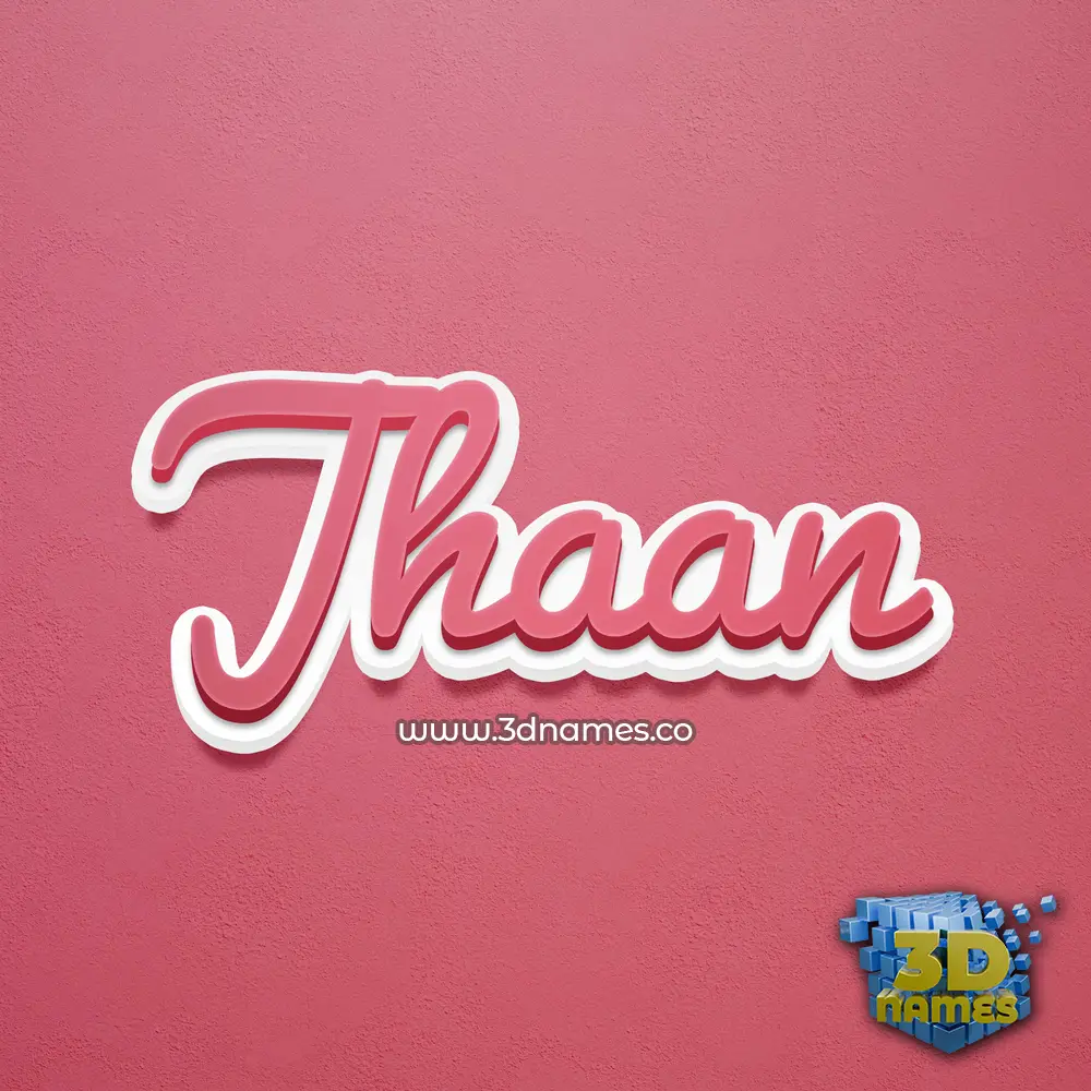 jhaan in Red Scribble style - 3D name wallpaper