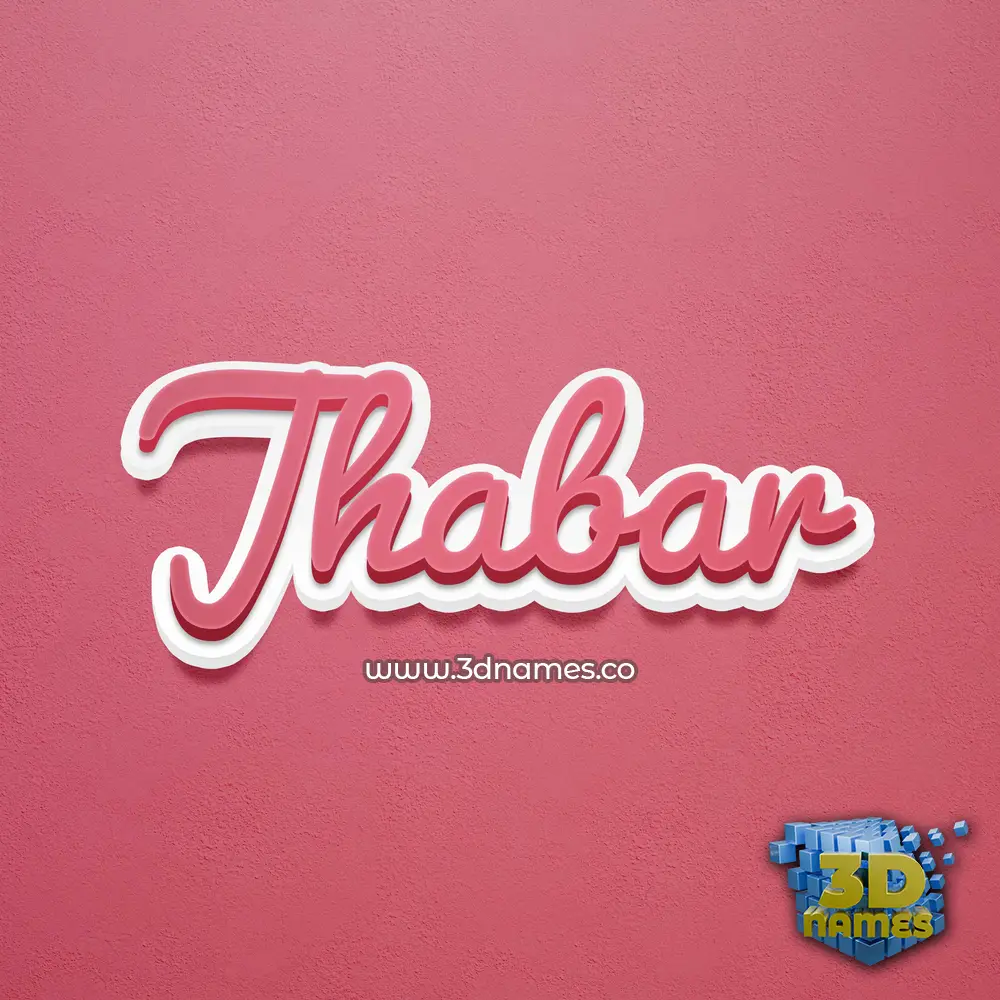 jhabar in Red Scribble style - 3D name wallpaper