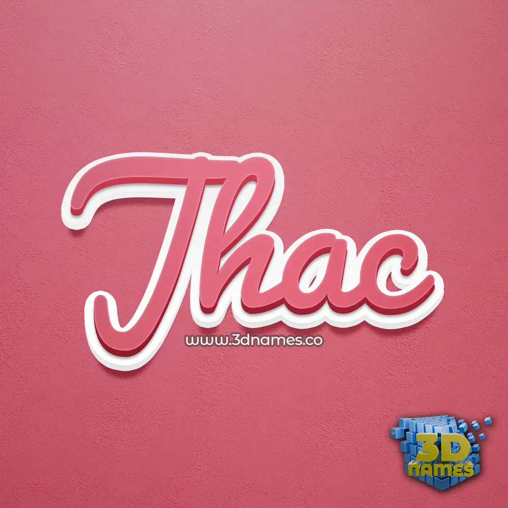 jhac in Red Scribble style - 3D name wallpaper