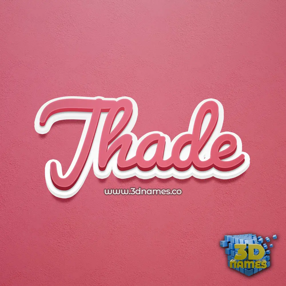 jhade in Red Scribble style - 3D name wallpaper