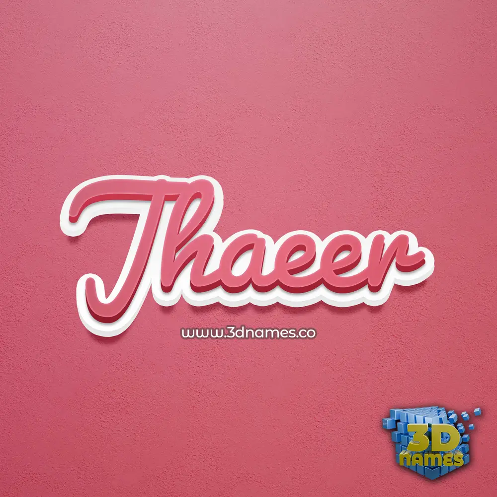 jhaeer in Red Scribble style - 3D name wallpaper