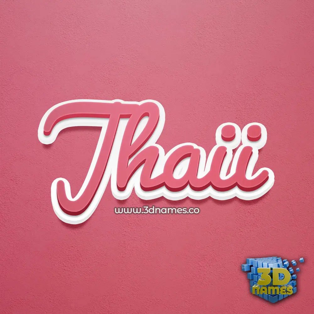 jhaii in Red Scribble style - 3D name wallpaper