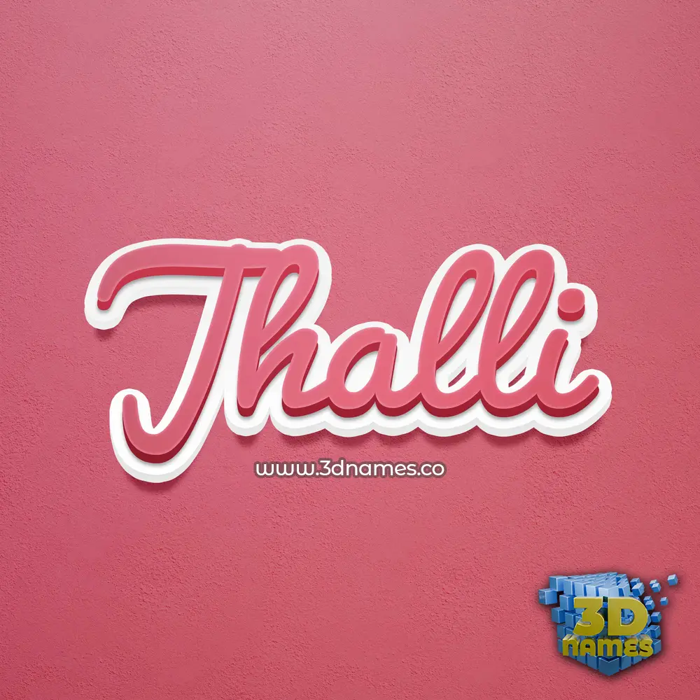 jhalli in Red Scribble style - 3D name wallpaper