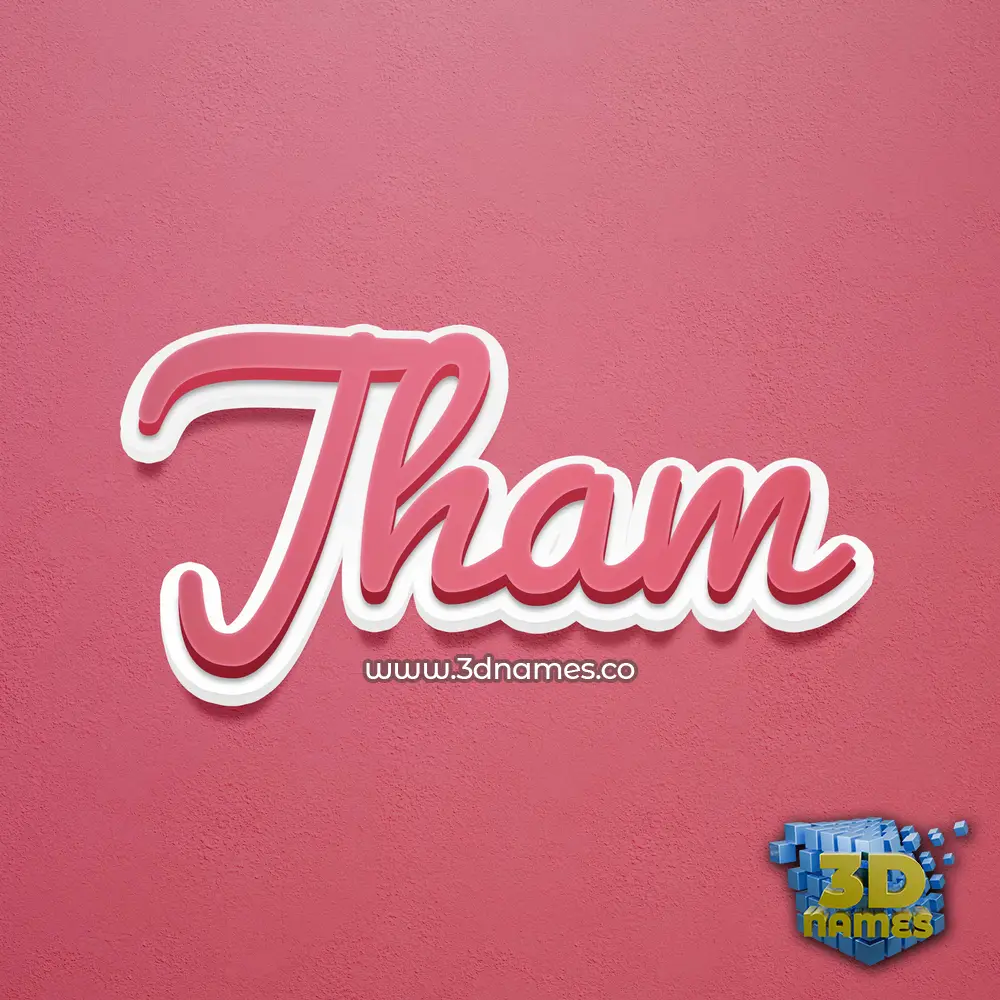 jham in Red Scribble style - 3D name wallpaper