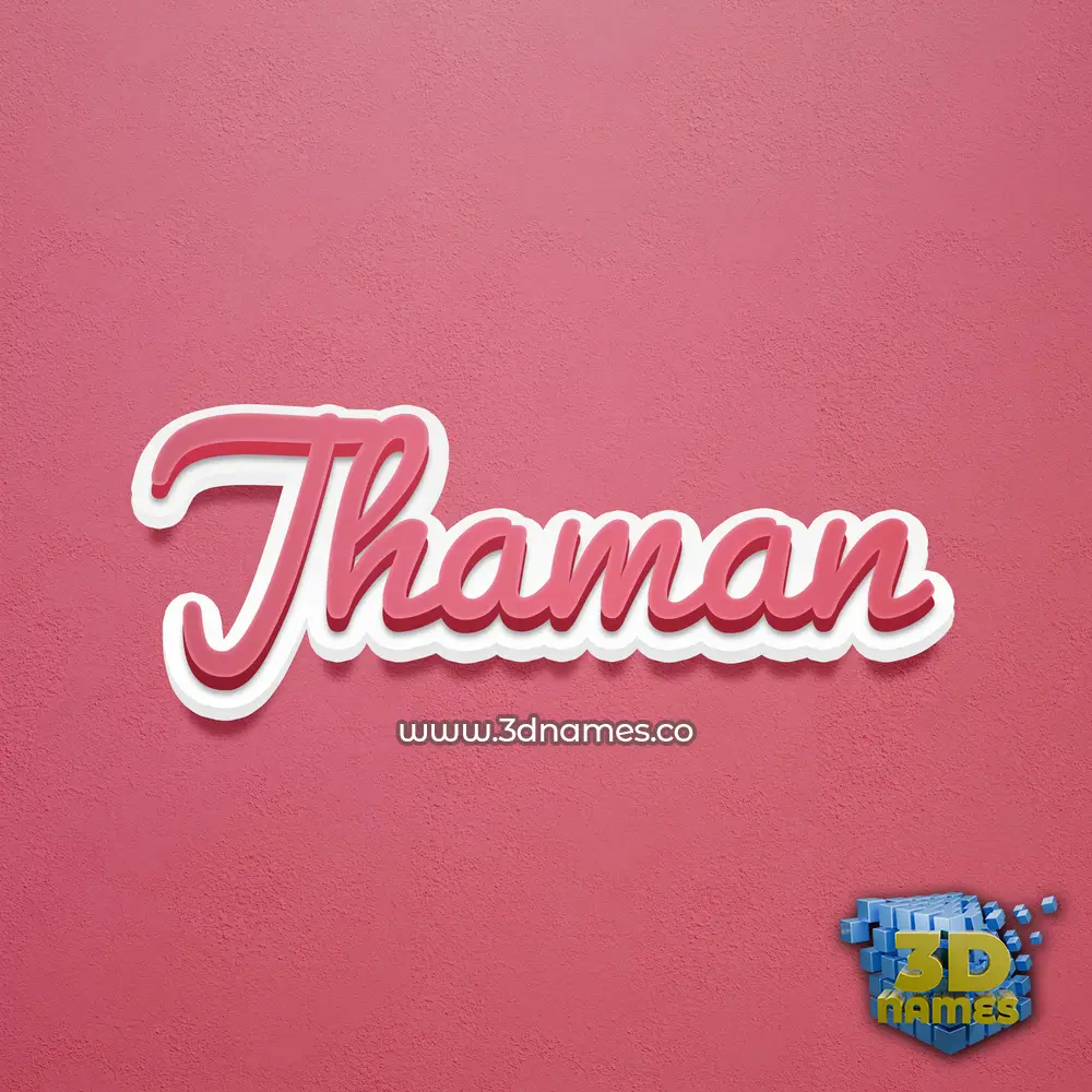 jhaman in Red Scribble style - 3D name wallpaper