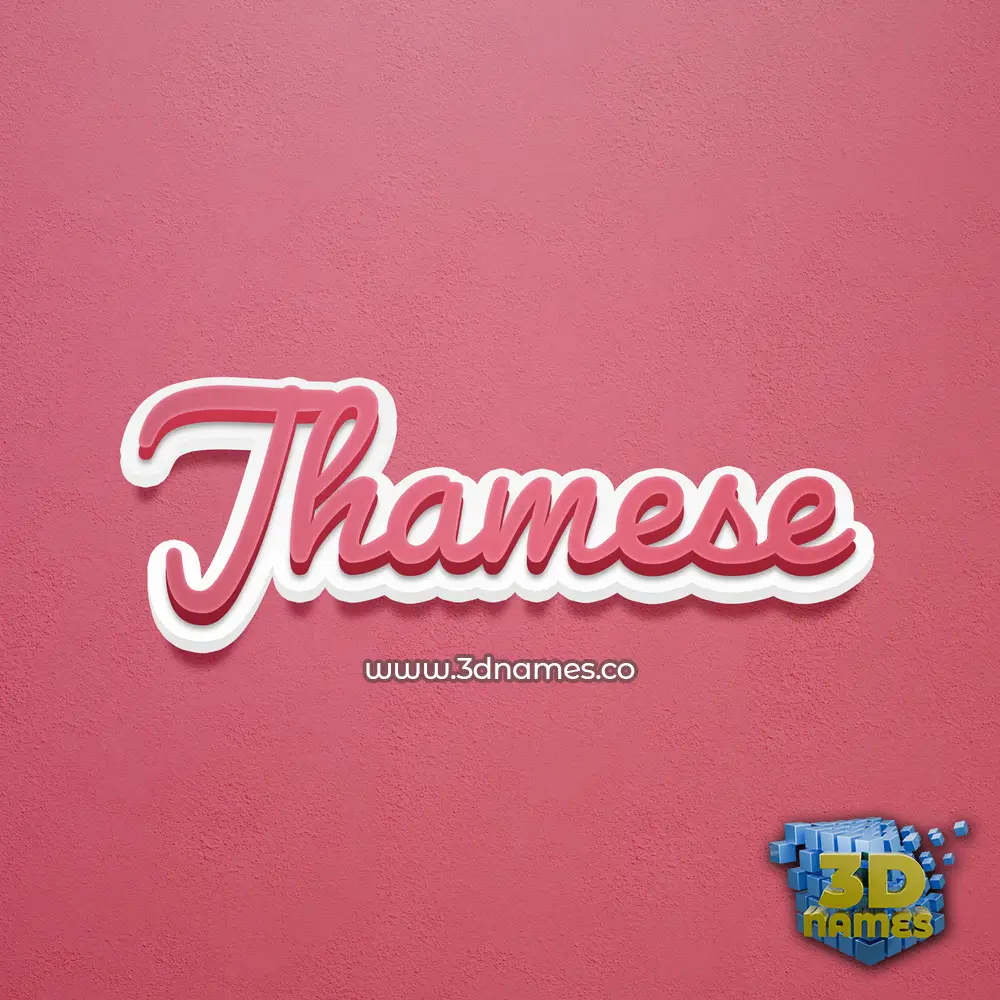 jhamese in Red Scribble style - 3D name wallpaper