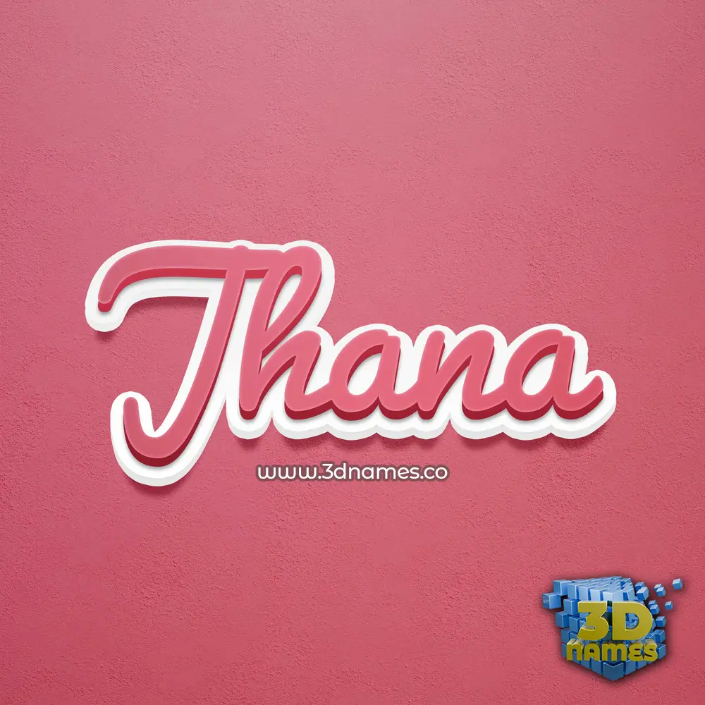 jhana in Red Scribble style - 3D name wallpaper