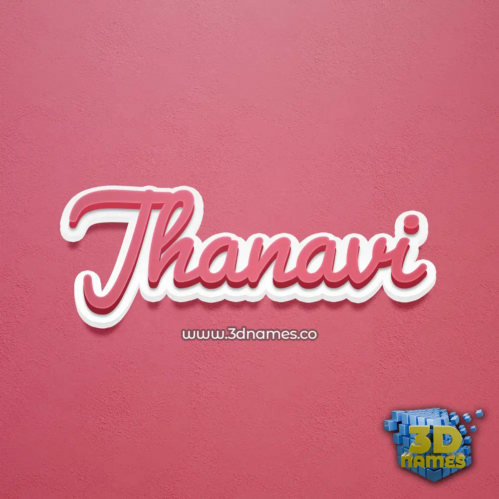 jhanavi in Red Scribble style - 3D name wallpaper