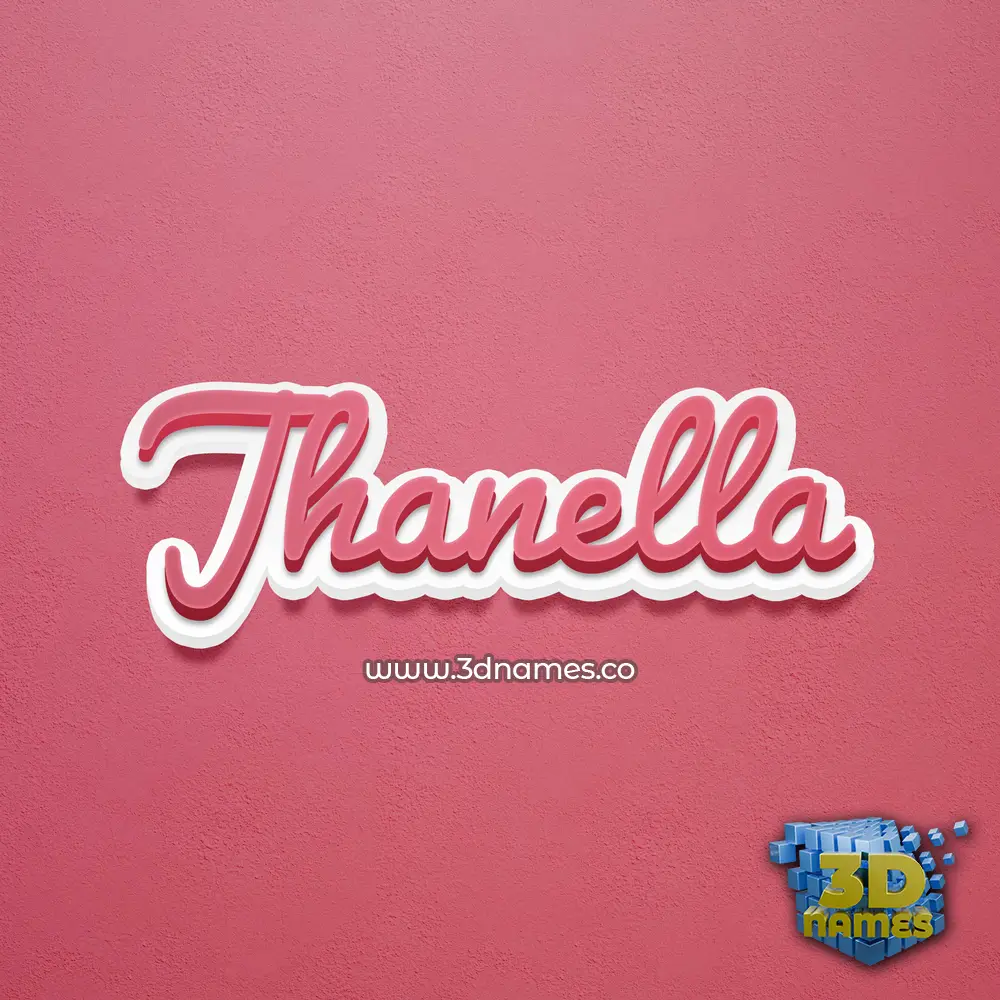 jhanella in Red Scribble style - 3D name wallpaper