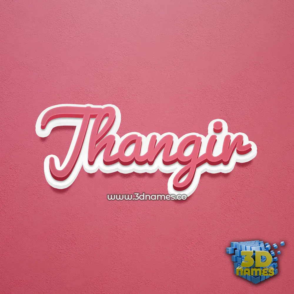 jhangir in Red Scribble style - 3D name wallpaper