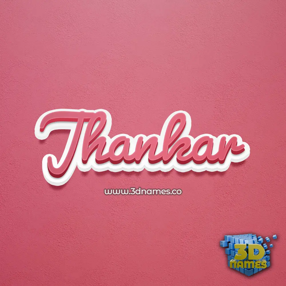 jhankar in Red Scribble style - 3D name wallpaper