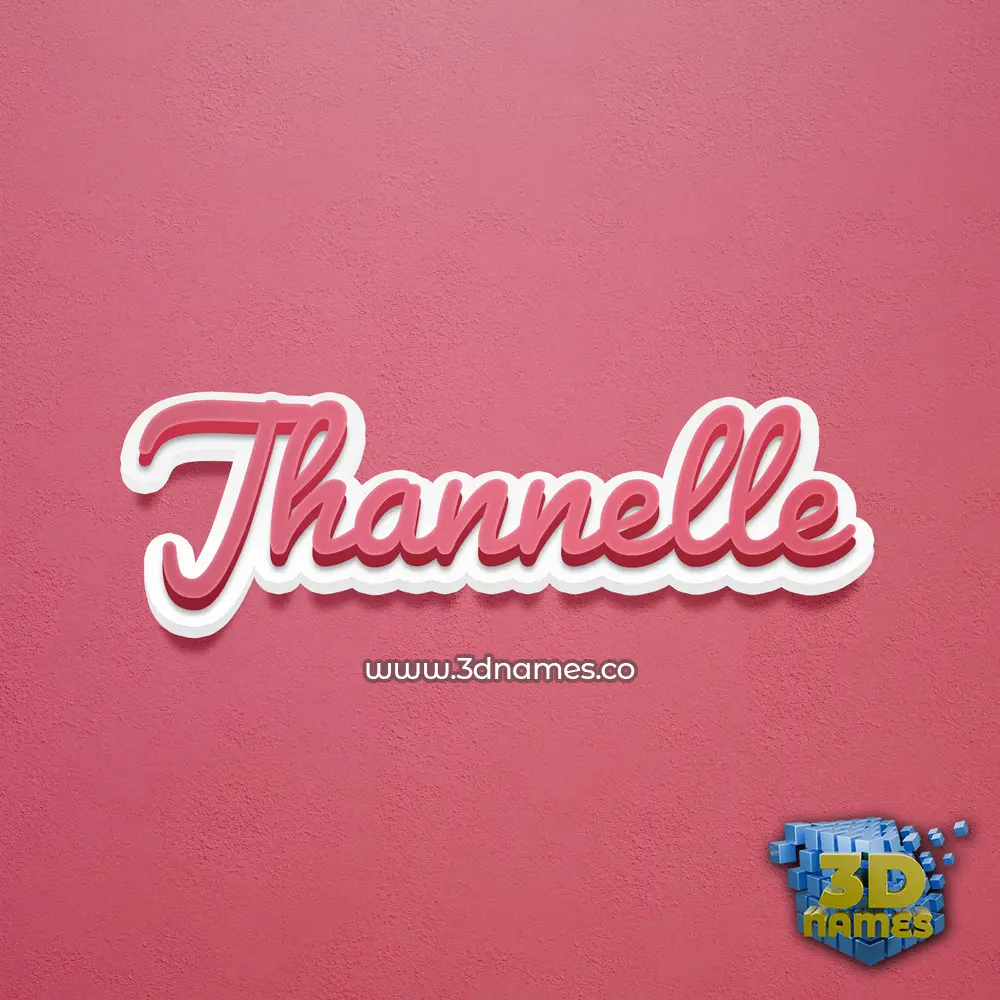 jhannelle in Red Scribble style - 3D name wallpaper
