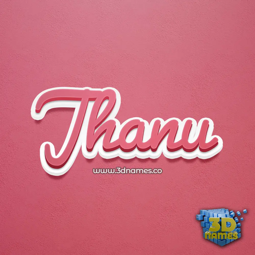 jhanu in Red Scribble style - 3D name wallpaper