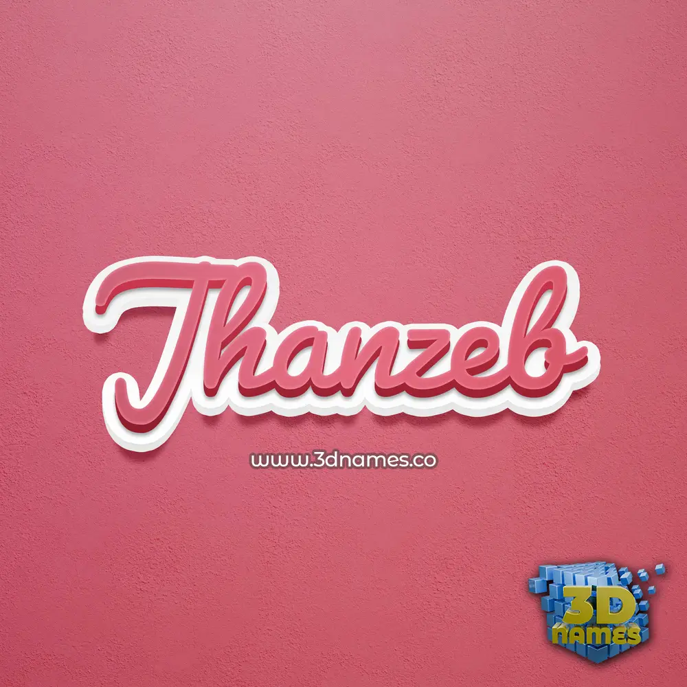 jhanzeb in Red Scribble style - 3D name wallpaper