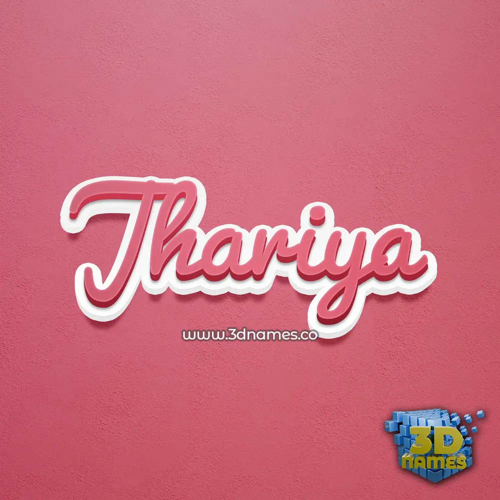 jhariya in Red Scribble style - 3D name wallpaper