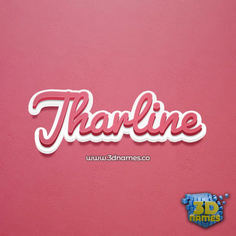 jharline in Red Scribble style - 3D name wallpaper