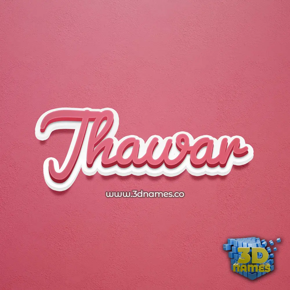 jhawar in Red Scribble style - 3D name wallpaper