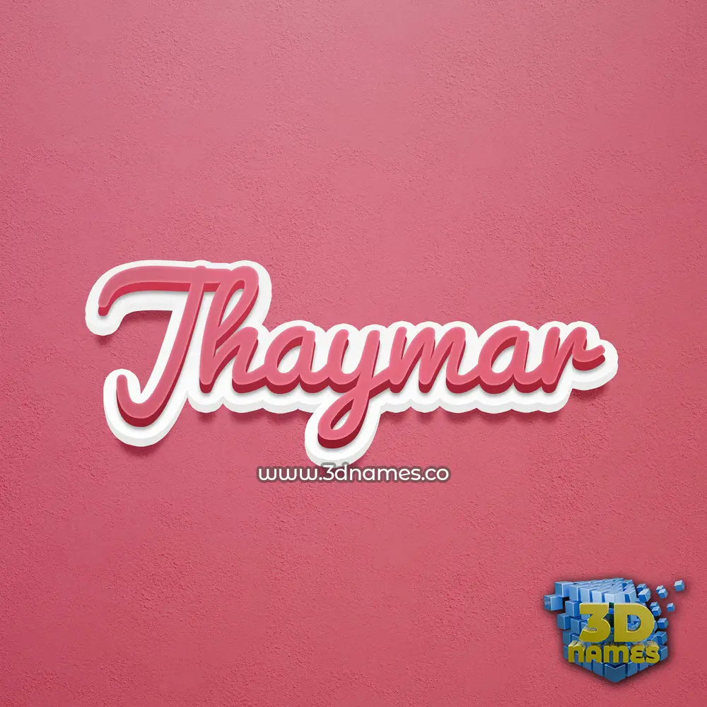 jhaymar in Red Scribble style - 3D name wallpaper