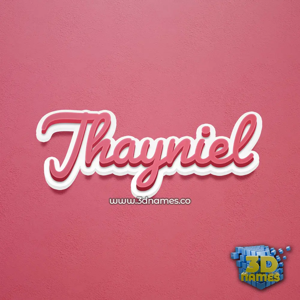 jhayniel in Red Scribble style - 3D name wallpaper