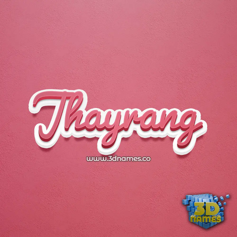 jhayrang in Red Scribble style - 3D name wallpaper