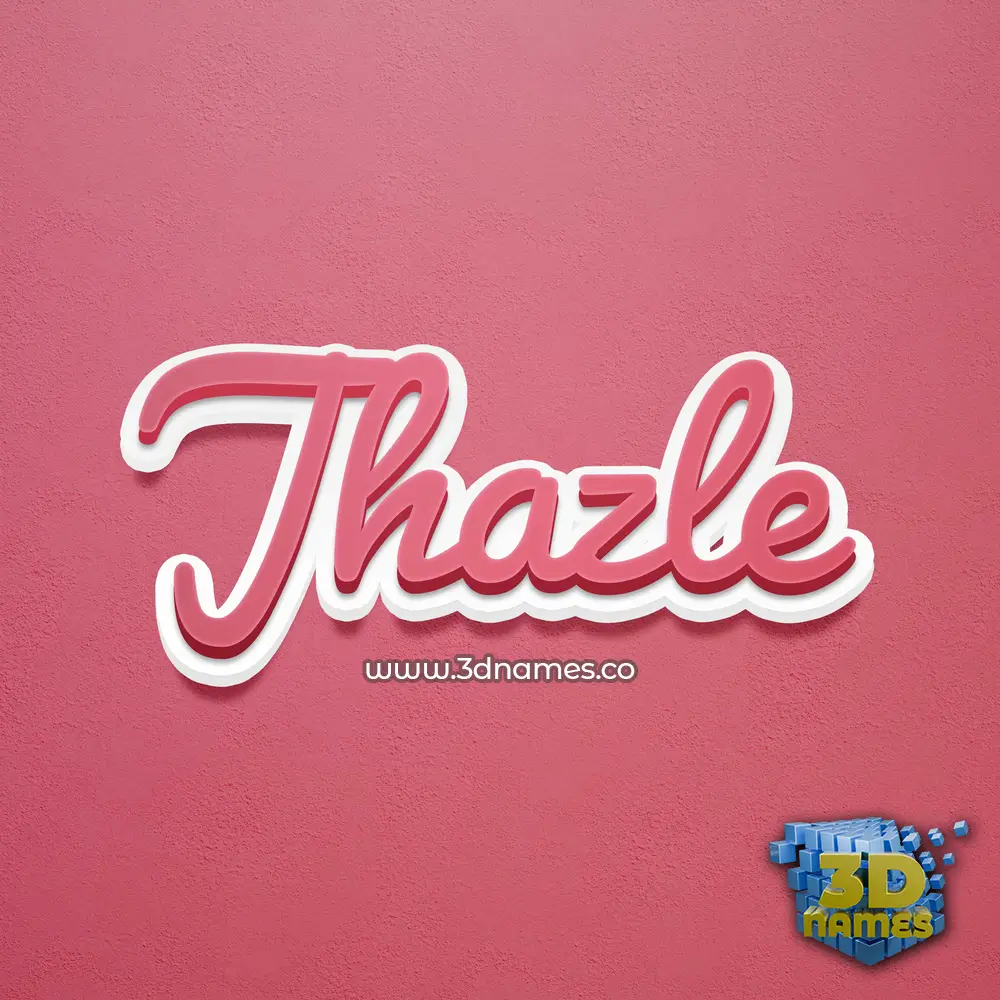 jhazle in Red Scribble style - 3D name wallpaper