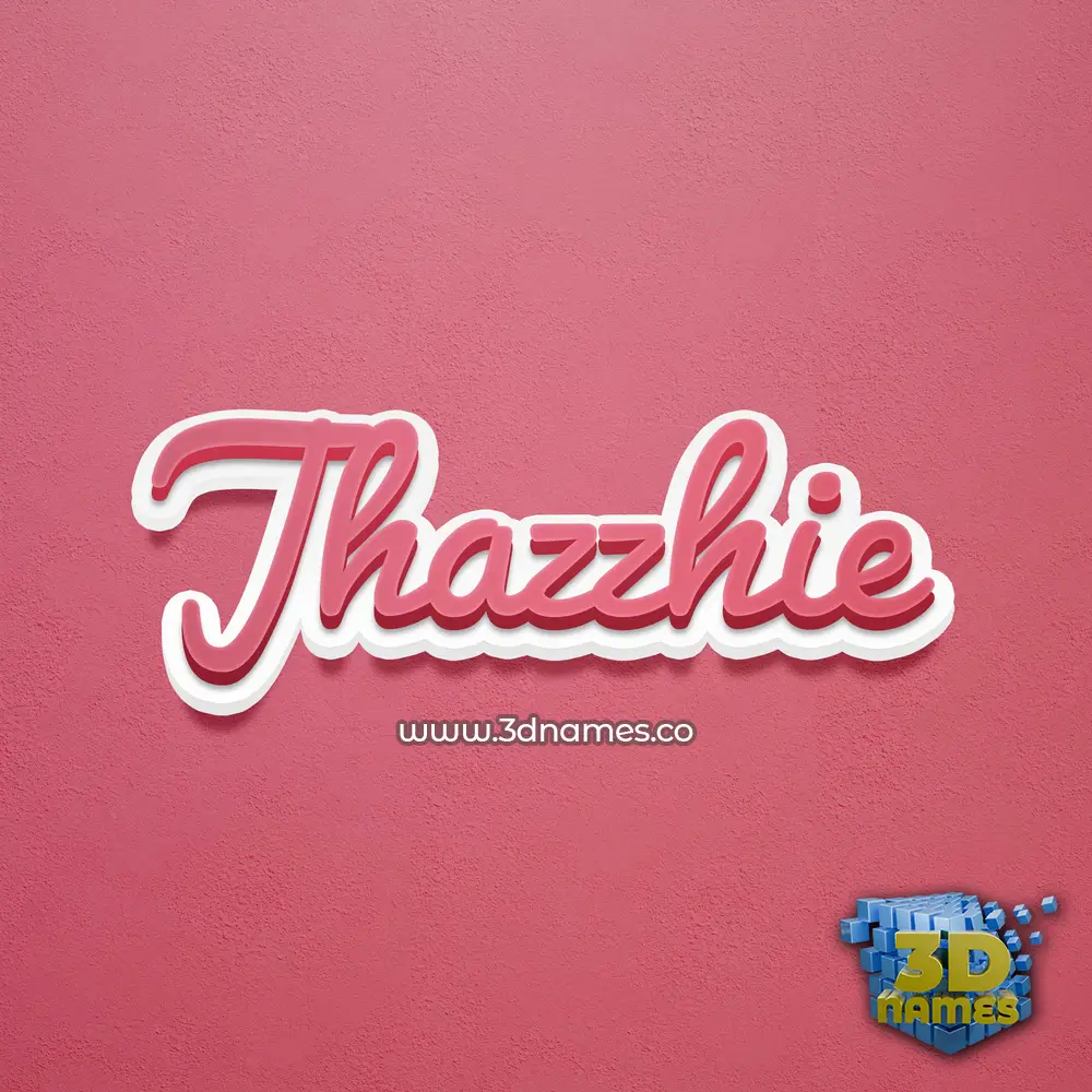 jhazzhie in Red Scribble style - 3D name wallpaper