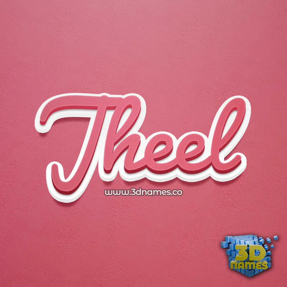 jheel in Red Scribble style - 3D name wallpaper