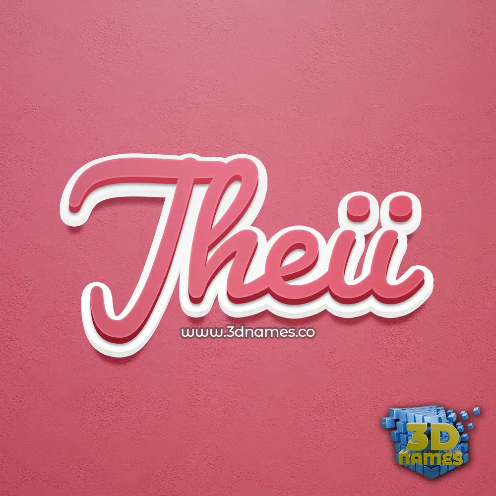 jheii in Red Scribble style - 3D name wallpaper