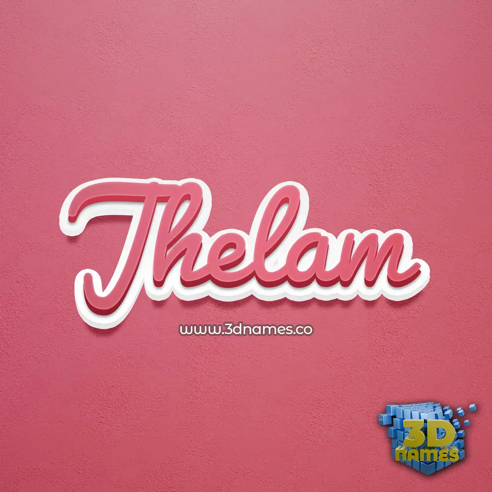 jhelam in Red Scribble style - 3D name wallpaper