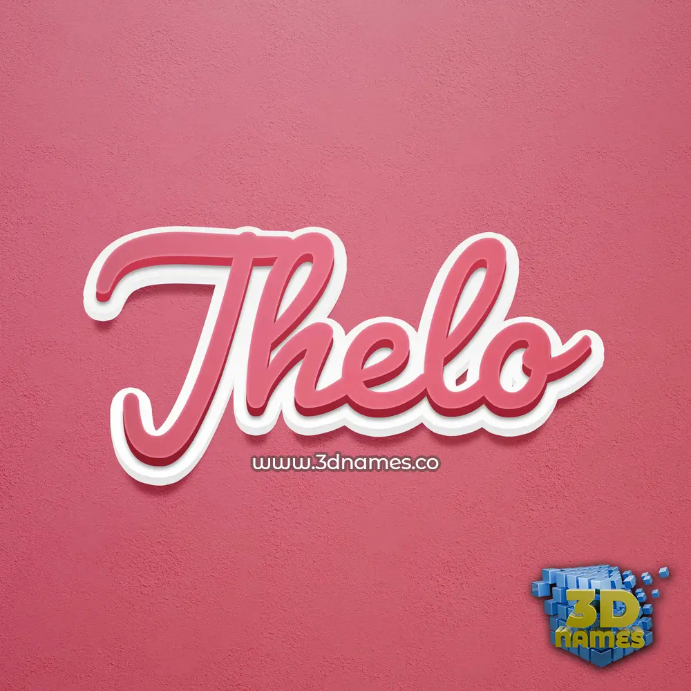 jhelo in Red Scribble style - 3D name wallpaper
