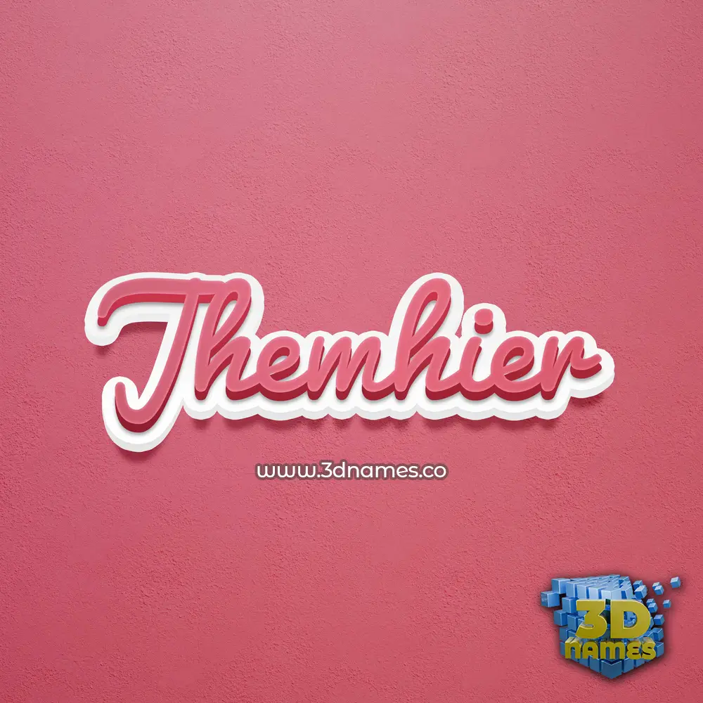 jhemhier in Red Scribble style - 3D name wallpaper