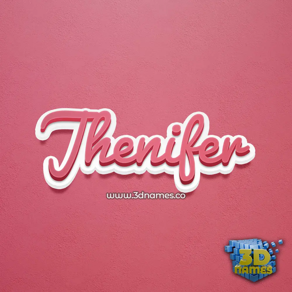 jhenifer in Red Scribble style - 3D name wallpaper
