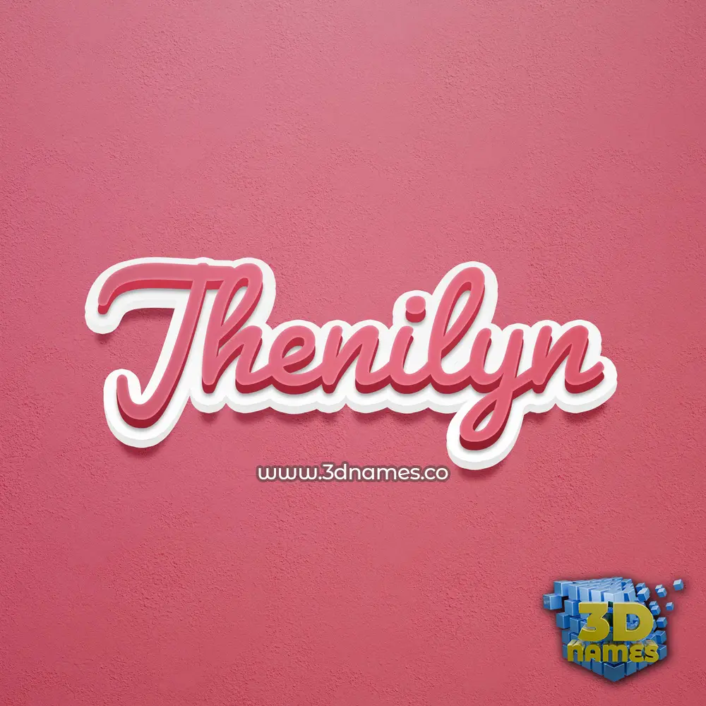 jhenilyn in Red Scribble style - 3D name wallpaper