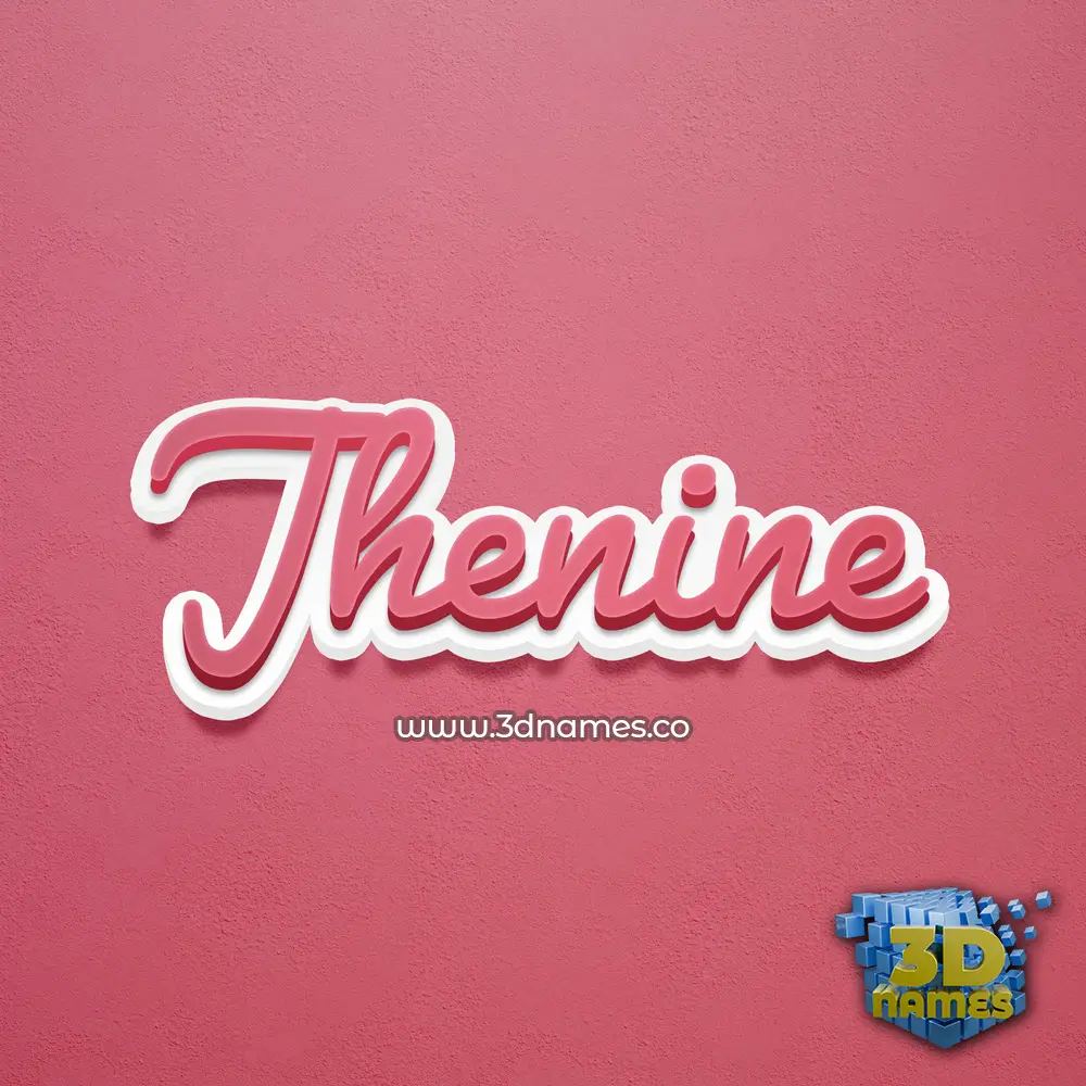 jhenine in Red Scribble style - 3D name wallpaper