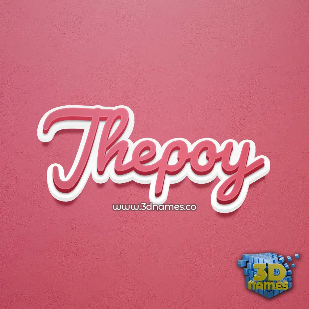 jhepoy in Red Scribble style - 3D name wallpaper
