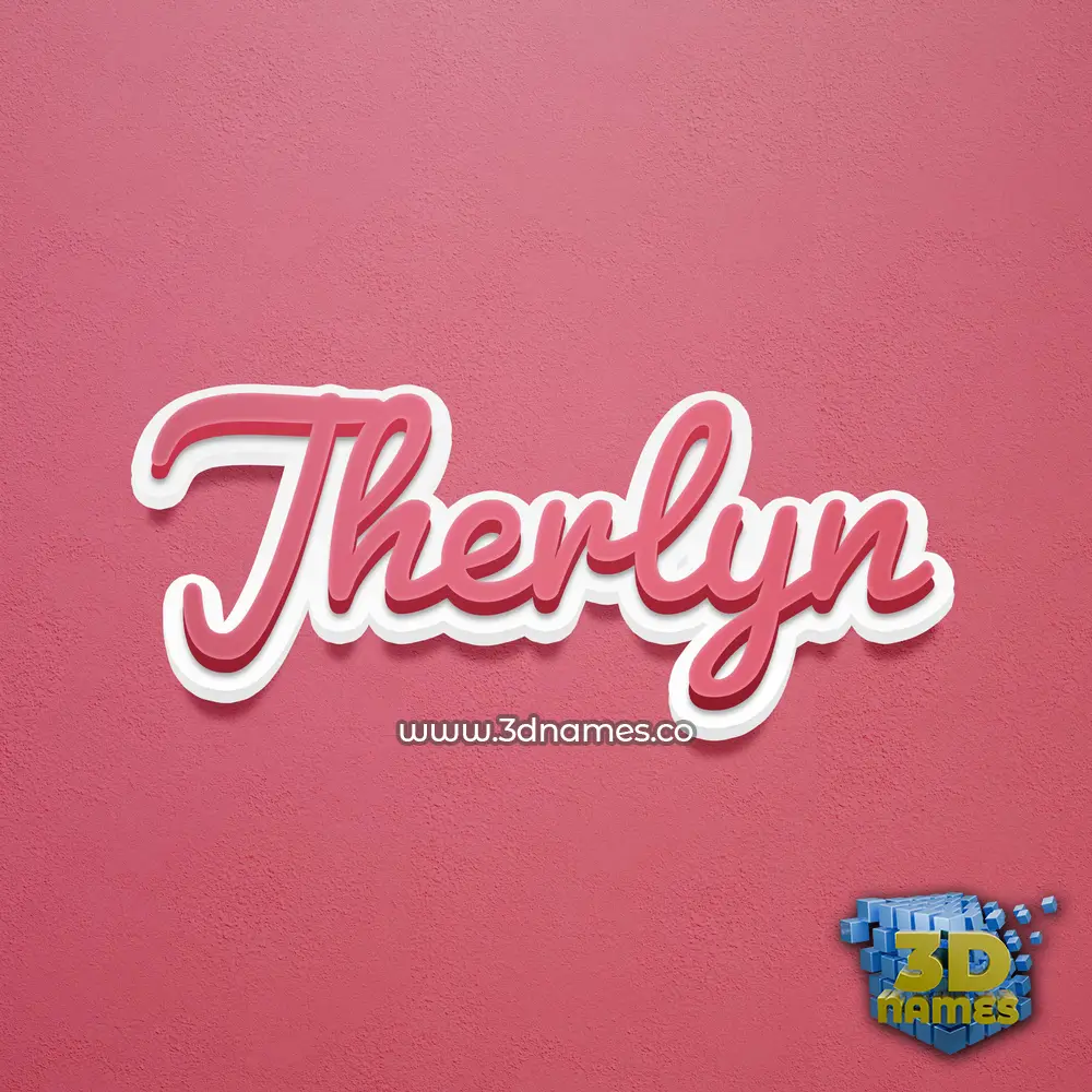 jherlyn in Red Scribble style - 3D name wallpaper