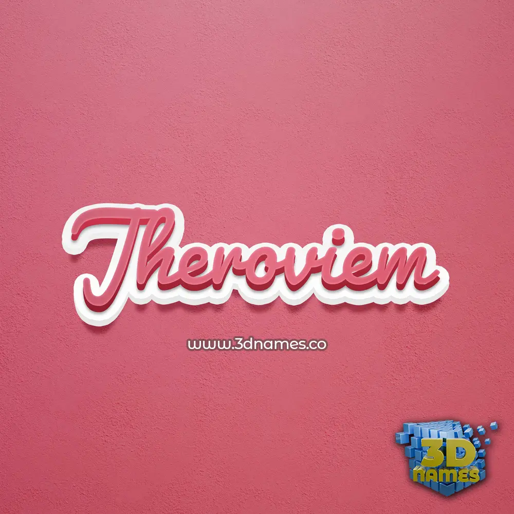 jheroviem in Red Scribble style - 3D name wallpaper