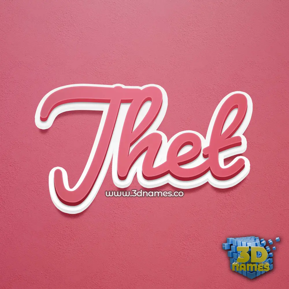 jhet in Red Scribble style - 3D name wallpaper