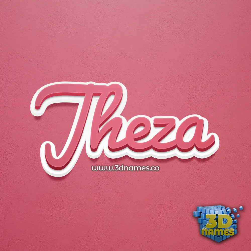 jheza in Red Scribble style - 3D name wallpaper