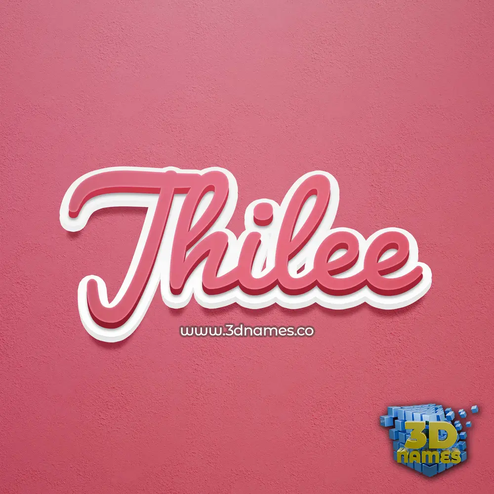 jhilee in Red Scribble style - 3D name wallpaper