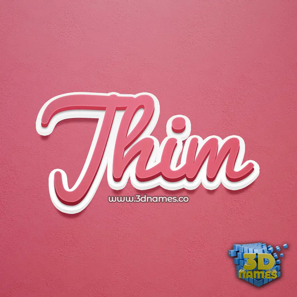 jhim in Red Scribble style - 3D name wallpaper